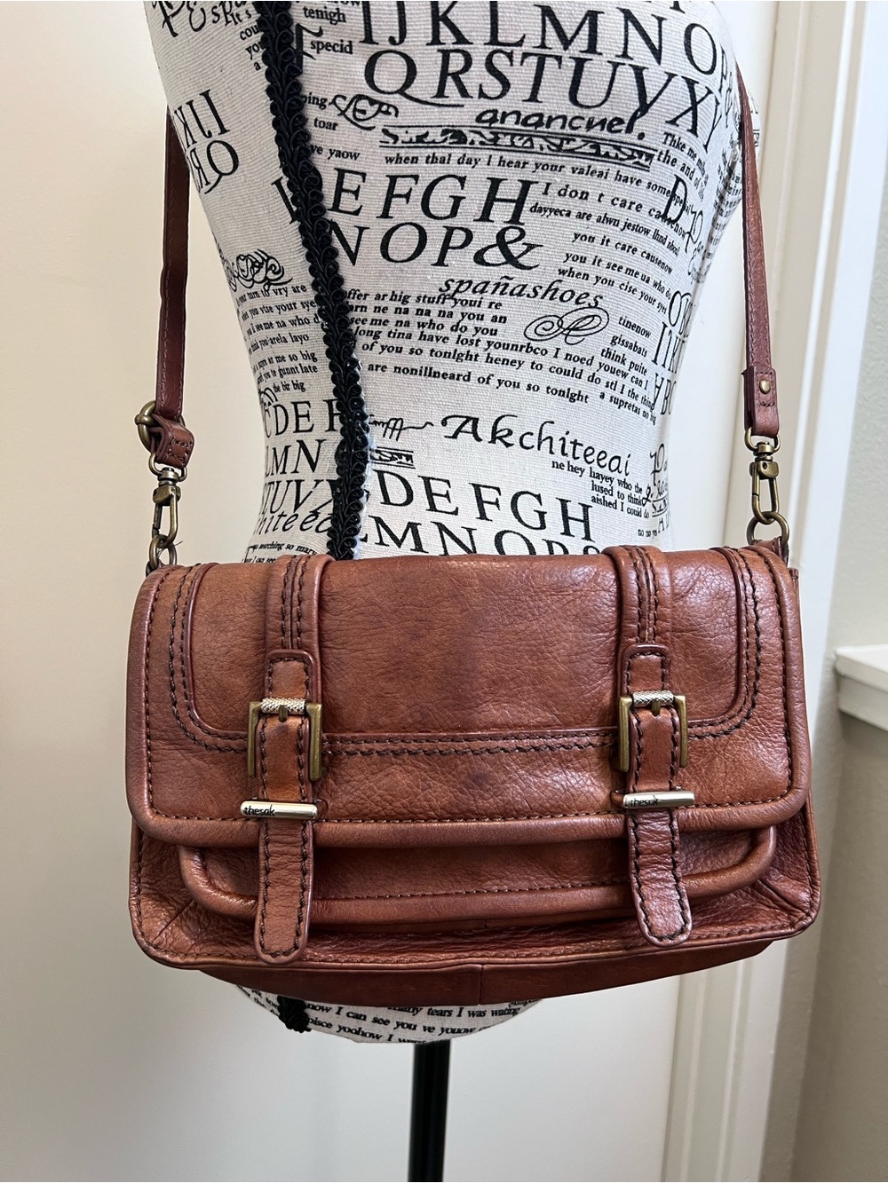 The Sak Silverlake Brown Leather Crossbody Satchel Boho Y2K Vintage Style